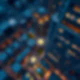 Aerial view of Park Place Tower showcasing its unique architectural design.