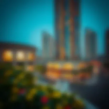 The vibrant surroundings of Park Place Tower including nearby attractions and amenities.