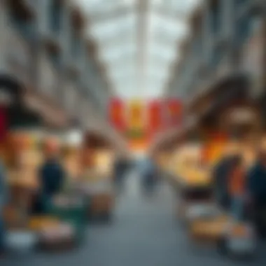 Vibrant market scene during UAE public holidays