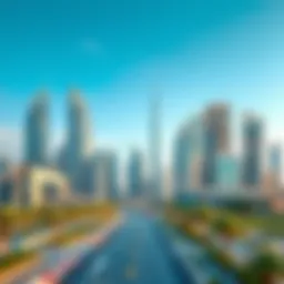 Dubai skyline showcasing diverse property types