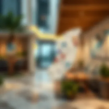 Map highlighting popular neighborhoods for paying guest accommodations in Dubai