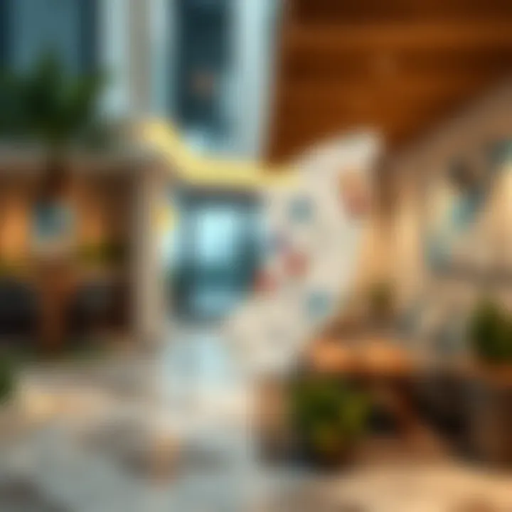 Map highlighting popular neighborhoods for paying guest accommodations in Dubai