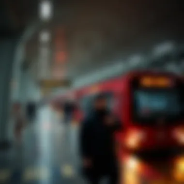 A view of the Red Line Metro station during peak hours