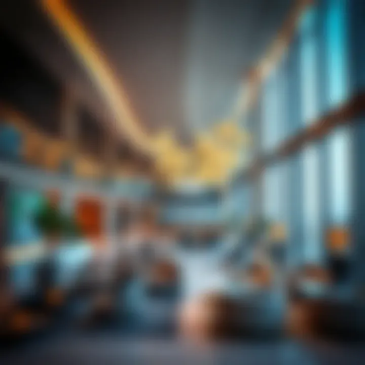 Interior design of Wafra Square Building highlighting modern aesthetics