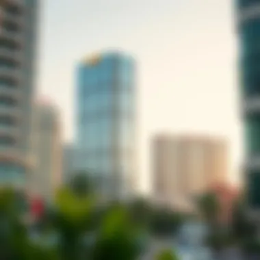 Surrounding landscape of Wafra Square Building emphasizing urban development