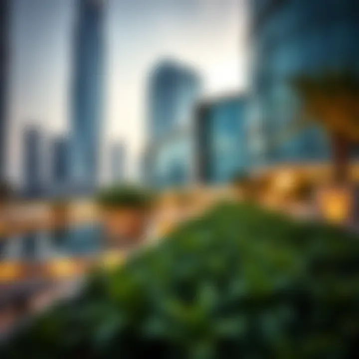 Sustainability initiatives at Wafra Square Building showcasing green technologies