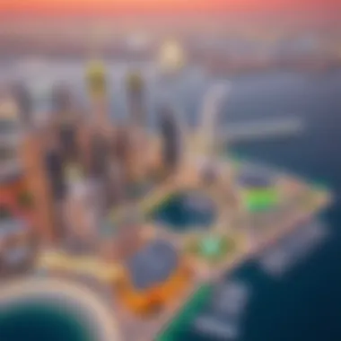 Aerial view of Westzone Al Mina showcasing its vibrant skyline and waterfront