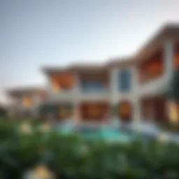 Luxurious Yas Acres villa exterior showcasing unique architectural design