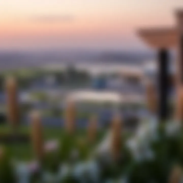 Stunning view of Yas Golf Course from a luxury villa